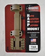 WARNE RAMP MSR 1" Mount DARK EARTH RAMP1DE NIB