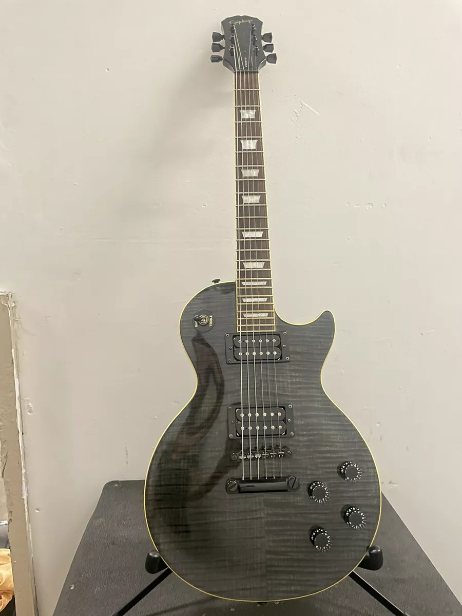 Epiphone les paul trans black deals