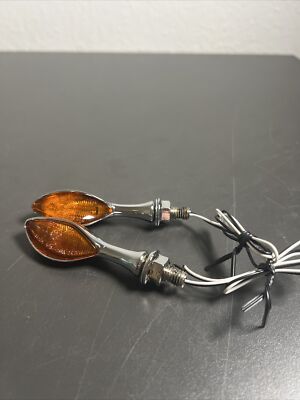 Mini Blinker Eagle Eye Silber Aluminium Orange E-geprüft E11 Motorrad Roller