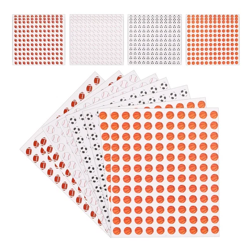 20 Sheets Stickers Basketball Hockey Birthday Decorations