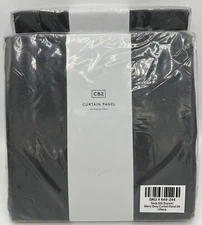 CB2 Seda 100% Silk Dupioni Warm Grey Window Curtain Panel 48" x 84" 2 Piece NWT