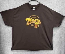 Moe's Tavern "Cheers" Style Springfield Tee T-Shirt Simpsons Brown Mens Size 4XL