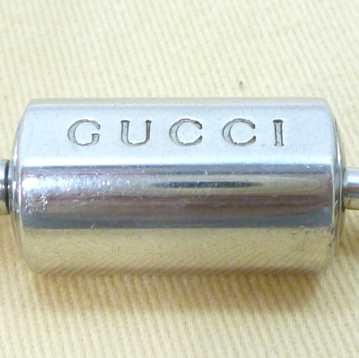 Authentic GUCCI LOGO W Hook Carabiner Key Holder Key Holder
