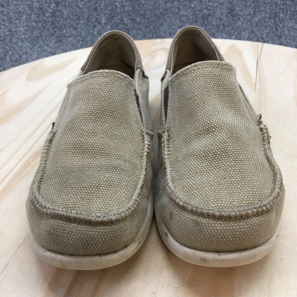 Crocs Shoes Youth 4 Boys Sta Cruz Casual Slip On Moc Loafer Flats Brown Fabric - Image 4 of 4