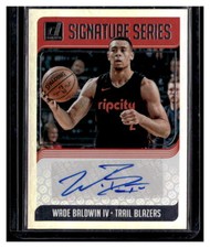 2018-19 Donruss Signature Series Wade Baldwin IV Autograph Auto TRAIL BLAZERS
