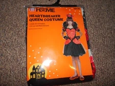 Rite Aid Home Heartbreaker Queen Halloween Costume Girl's sz S/M (6-8 years)