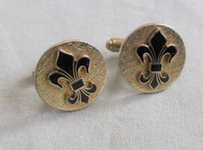 Men Vintage NEW ORLEANS SAINTS FLEUR de LIS CUFFLINK Costume Jewelry K32
