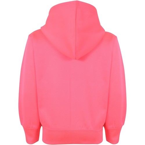Kids Girls Unisex Plain Fleece Neon Pink Hoodie Zip Up Style Zipper Age 2-13 Yrs - 第 4/7 張圖片