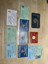 Knights of Columbus Fresno 840 4-Badges Assorted Cards Named.