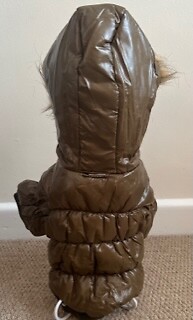 DOG PUPPY PET WATERPROOF PUFFA PADDED QUILT COAT JACKET WITH FUR HOOD 6 COLOURS! - Picture 31 of 41