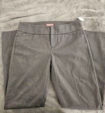 Women's Black Textured Fitted Stretch Pants/Trousers By Elle Sz. 2