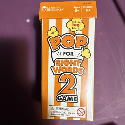 Learning Resources Pop for Sight Words  Game 2 Vocabulary  Ages 5+