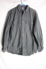 Carhartt Shirt Men's M Charcoal gray long Sleeve Button Down Relaxed Fit cotton