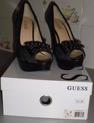 SCARPE DONNA OPEN Toe Guess Original Spuntate Nude effetto Vernice - N.40,5  EUR 74,00 - PicClick IT