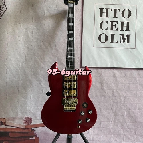 Hot Sale SG Custom Metallic Red Electric Guitar HPL Fretboard 3H Pickups Factory