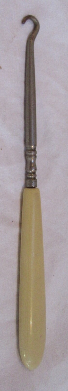 Antique Vintage Shoe Button Hook, Bakelite Ivory Hand… - Gem