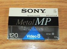 Genuine Sony Metal MP Video 8 - 120 NTSC 106m Cassette  READ 