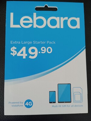 Lebara $49.90 multi-fit SIM Card Starter Pack