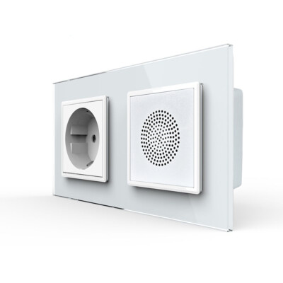 Glas Bluetooth Lautsprecher Einbaulautsprecher mit Steckdose für UP LIVOLO