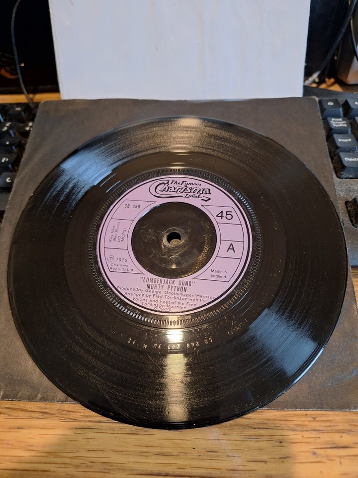 MONTY PYTHON LUMBERJACK SONG / SPAM SONG VG+ CHARISMA COMEDY VINYL 45