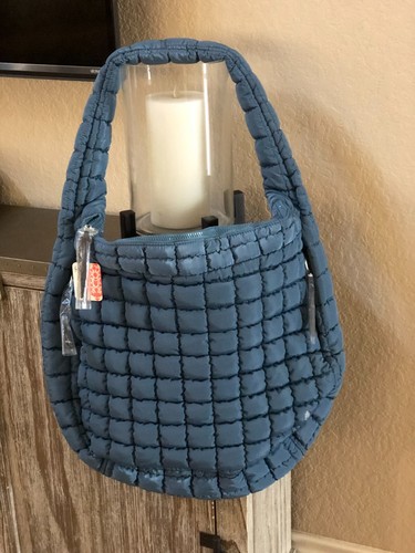 SOLD OUT NWT Free People FP Movement Quilted Puffer Carryall Bag Tote SKYLINE - Picture 2 of 6