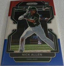 2022 Prizm Baseball Nick Allen Oakland Athletics Red White & Blue Prizm Rookie