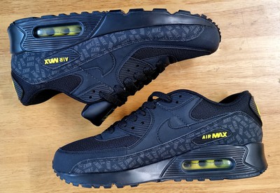 Nike Air Max 90 Essential BLACK YELLOW AMARILLO 2020 RIPSTOP PRINT UK SIZE  8 | eBay