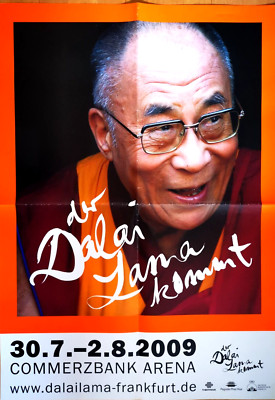 DALAI LAMA 2009 FRANKFURT - orig. Promo Poster - Plakat - A1 - F/U 1444 Mot.2