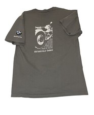 Vtg Y2K BMW Motorcycles Shirt Mens Gray L Jerzees 2002 International Show Biker