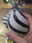 Sullivans Black and White Swirled Tear Drop Glass Christmas Ornament Set of Four — photo 4