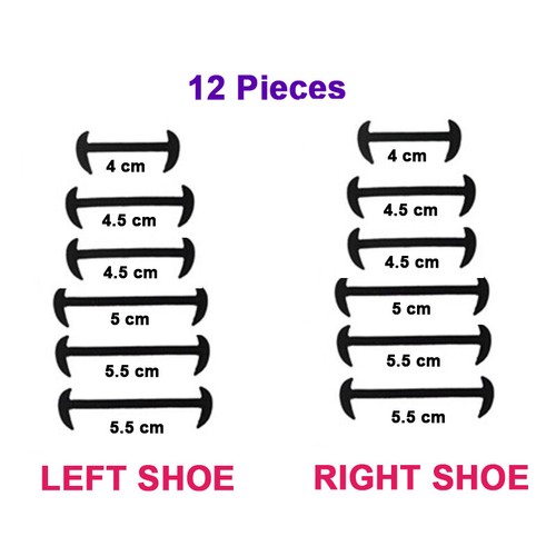 Elastic Smart Shoe Laces Silicone No Tie Black or Brown Office Adults Kids Shoes - Picture 10 of 12