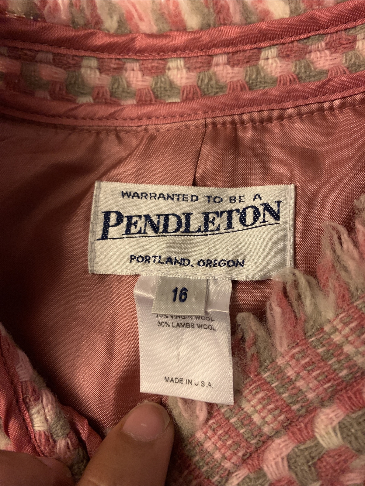 Pendleton Size 16 Wool Women’s Blazer Geometric - image 3