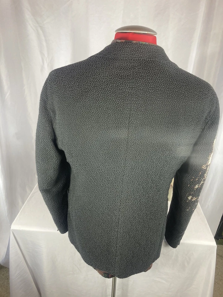 Blazer Giorgio Armani Upton Seersucker Negro con Personaje (manga) 2 Btn Foto 3 de 4