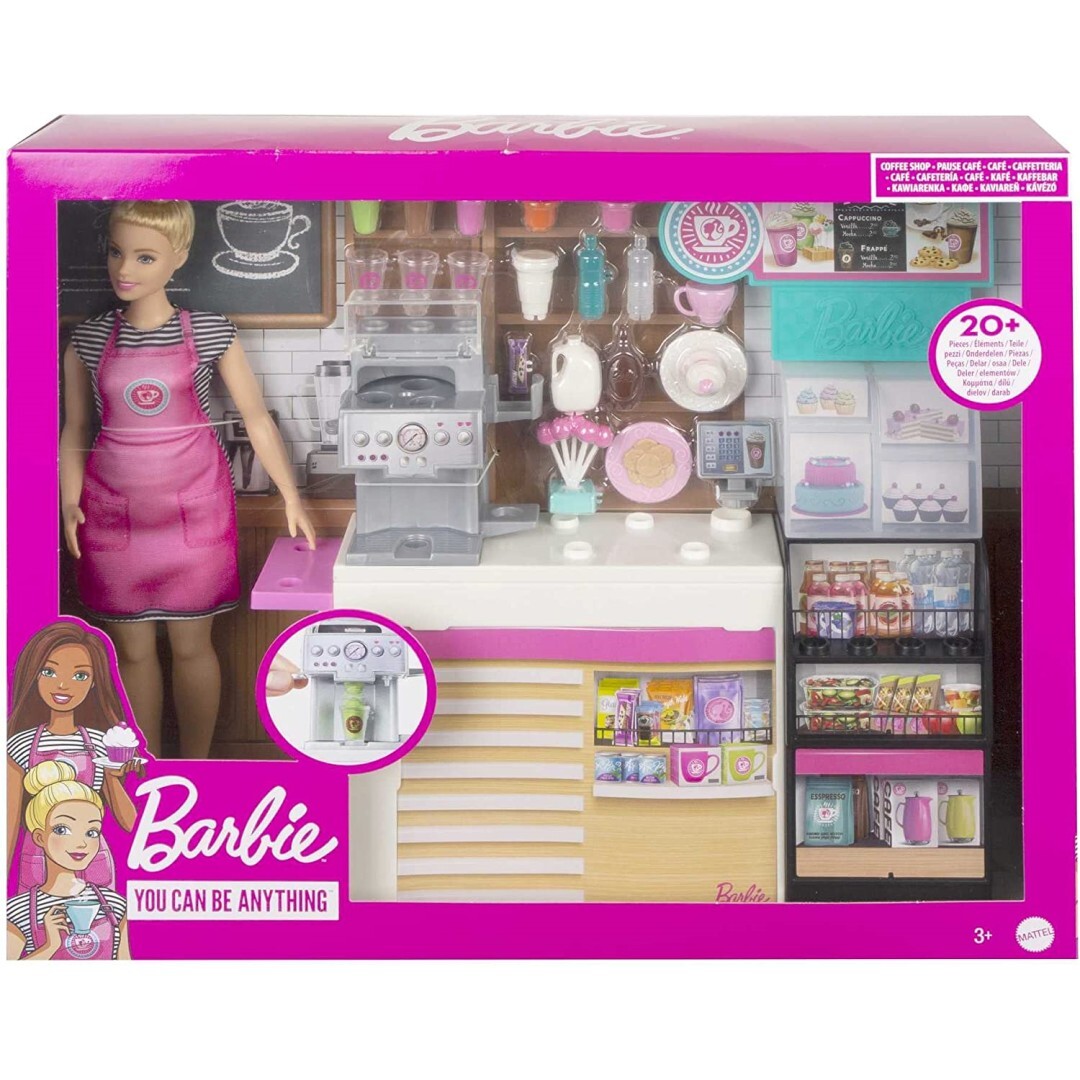 Barbie GMW03 Coffee Shop Playset (Damaged Box)