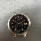 Seiko Watch Men 37mm Blue Dial Titanium Date Round 7N42-8109 PARTS Vintage