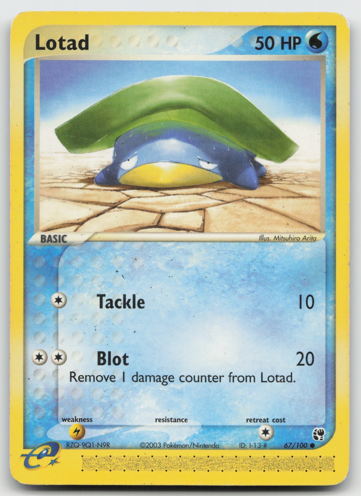 Lotad - Sandstorm 67/100 Common HP Pokemon
