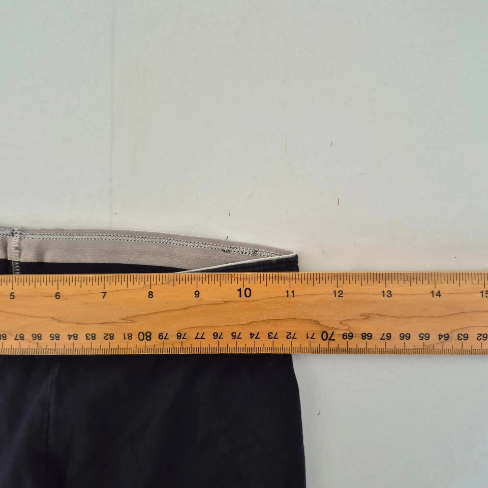 NIKE Leggings XS Nero Donna Misto Cotone Elastico Vita Atletica - Immagine 3 di 4