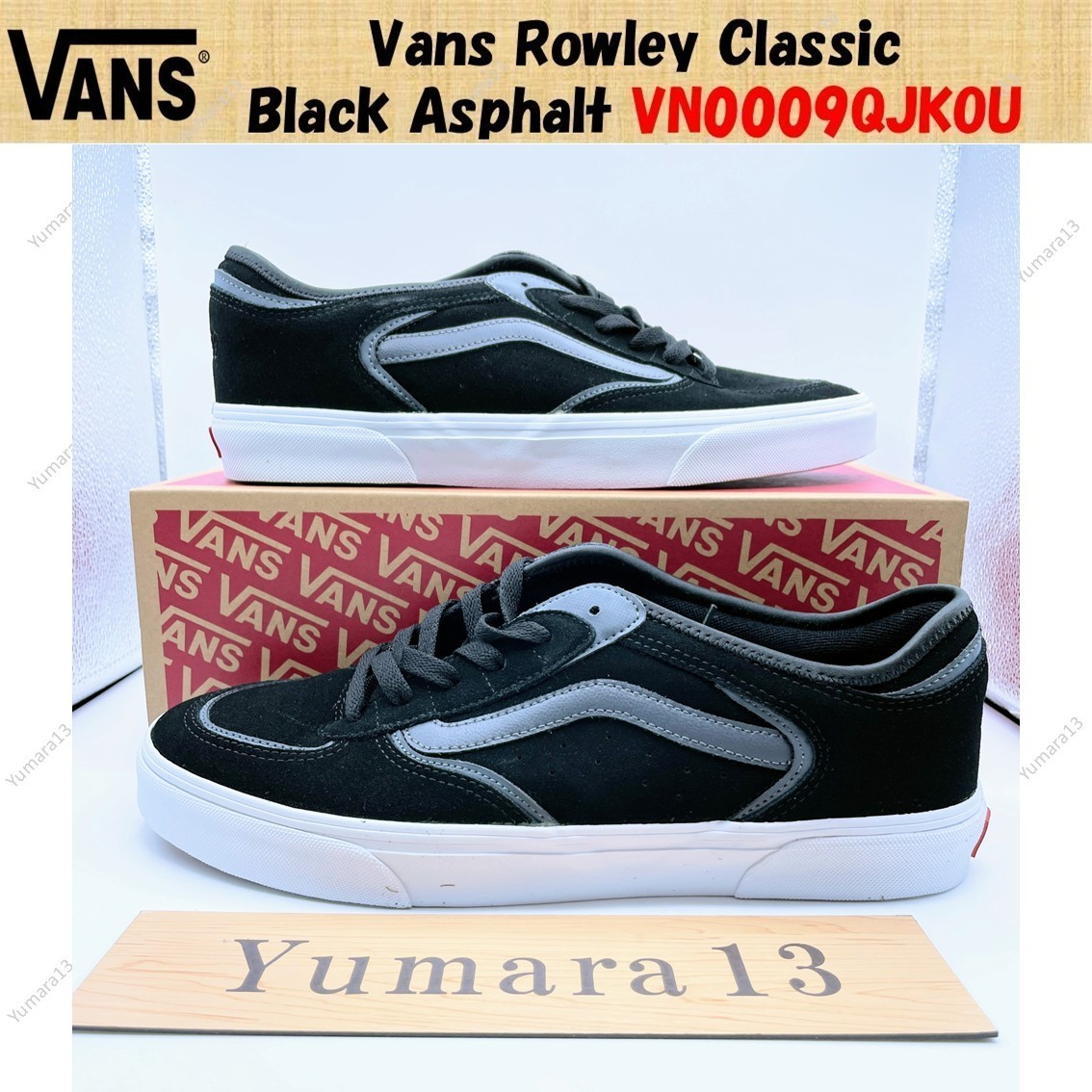 Vans Rowley Classic Black Asphalt VN0009QJKOU Men's Size | eBay
