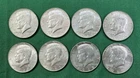 Kennedy Half Dollar Lot Of 8 66, 67, 68 D 40% Silver Lot Start Below Melt