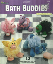 BATH BUDDIES 12 BATH PUFF ANIMAL DESIGNS ANNI...