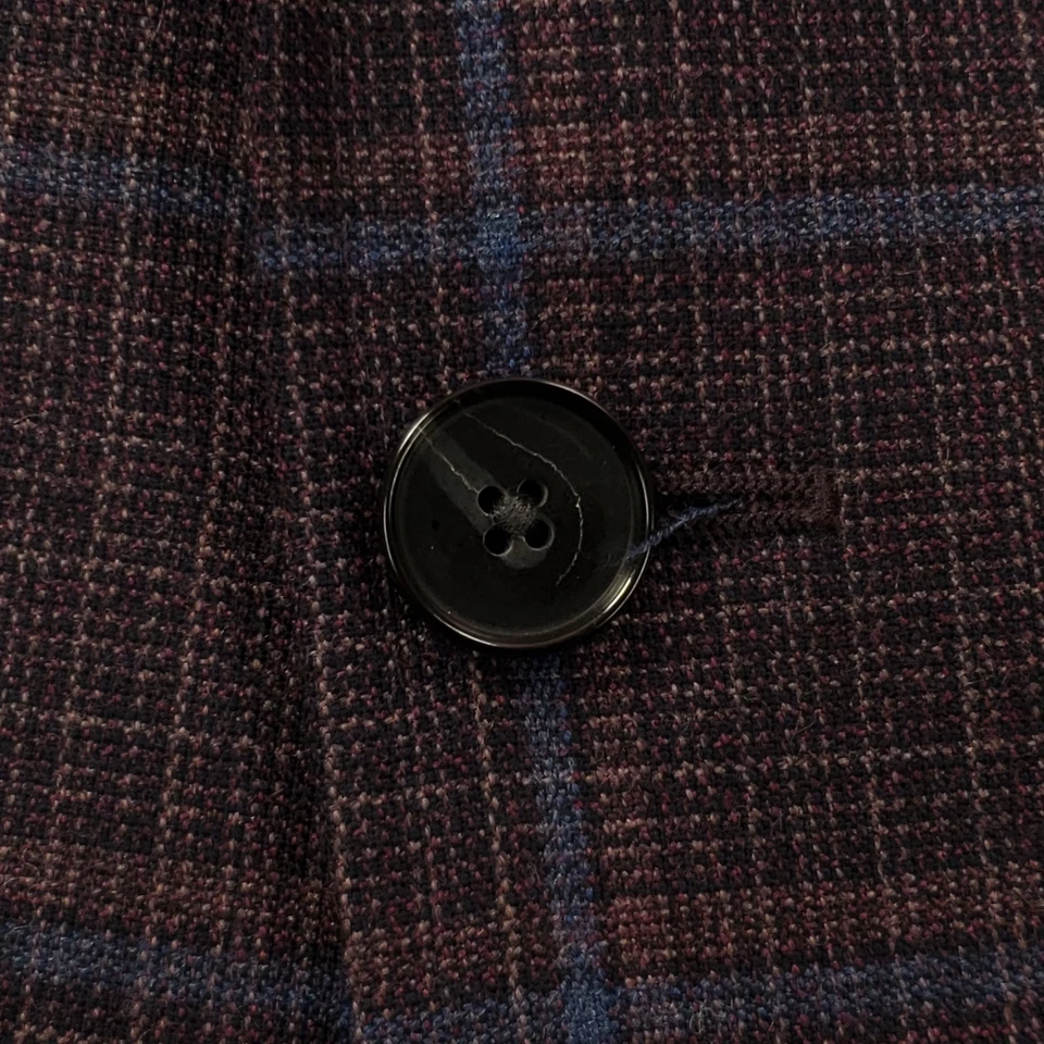 Abrigo Deportivo Hombre Calvin Klein 46R 2 Btn Doble Ventilación Borgoña Burdeos Multicolor Foto 3 de 4