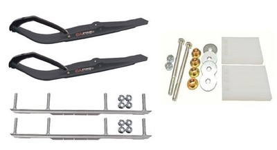 C&A Pro Black Razor Snowmobile Skis w/ 6'' Shaper Bars Complete Kit Yamaha 2011