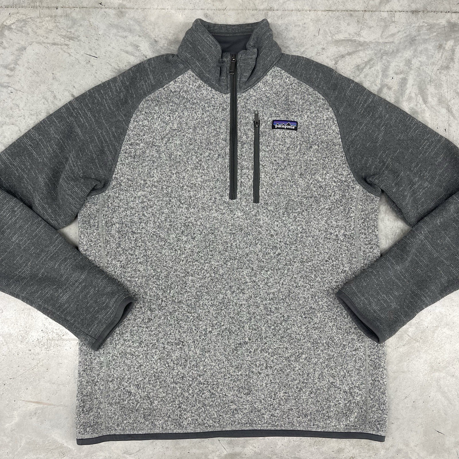 Patagonia Men's Medium Gray Better Sweater Quarter Zip Fleece Jacket