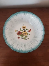 Homer Laughlin Pennsylvania Swirl Large Bowl Floral Vintage 