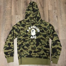 NWT BAPE 1st Camo College Pullover Green Camo Hoodie Size L Hoodie Bathing Ape