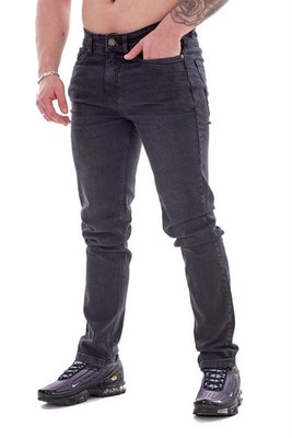 Mens Slim Fit Stretch Denim Jeans Skinny Straight Leg Trousers