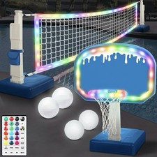 2-1 LED Pool Volleyball Basketball Game Set