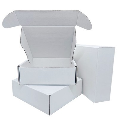 Small White Box 6 x 6 x 2 Inch 50 Pack Recyclable Corrugated Gift Mailers Sto...