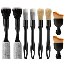 8PCS Car Detailing Brush Set, Car Interior and Exterior Soft Bristle Cleaning