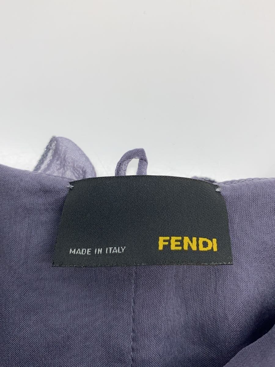 FENDI Short Sleeve Ruffle Blouse Size 38 Silk Purple thumbnail 3